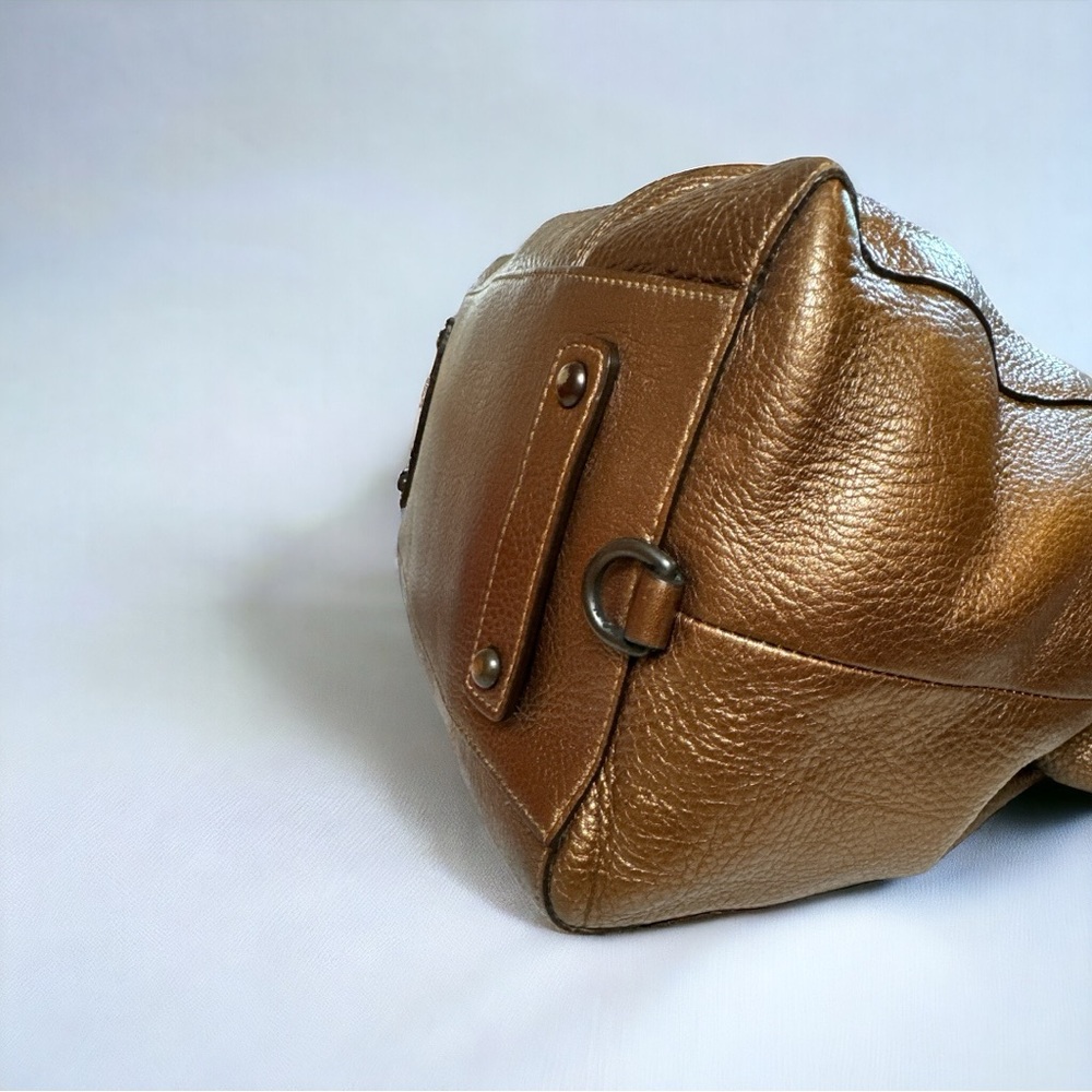 Coach Vintage Madison Audrey Metallic Bronze Leather Handbag w Three Hangtags - Picture 8 of 13